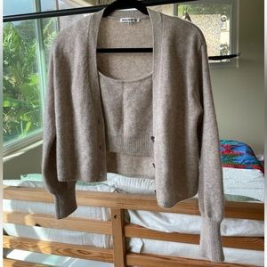 Reformation Varenne Cashmere tank and sweater set